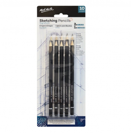 Radiere - MPN0111 Creioane schițe Mont Marte 10buc/set
