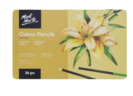 Grafica - MPN0112 Creioane colorate cutie tablă Mont Marte 36buc