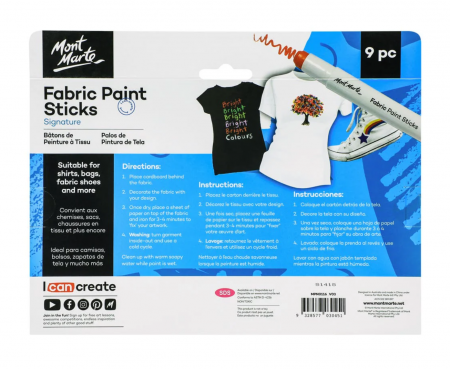 Creioane textile Mont Marte 9buc [2]