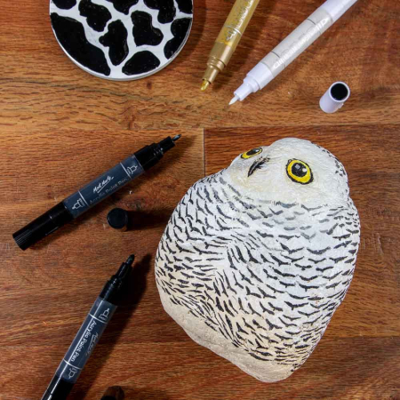 MPN0158 Marker acrilic negru Mont Marte vârf dublu 2buc/set [7]