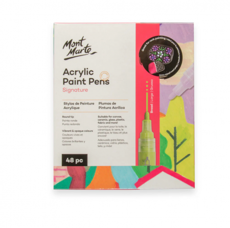 Grafica - MPN0166 Set markere acrilice vârf gros Mont Marte 48buc/set
