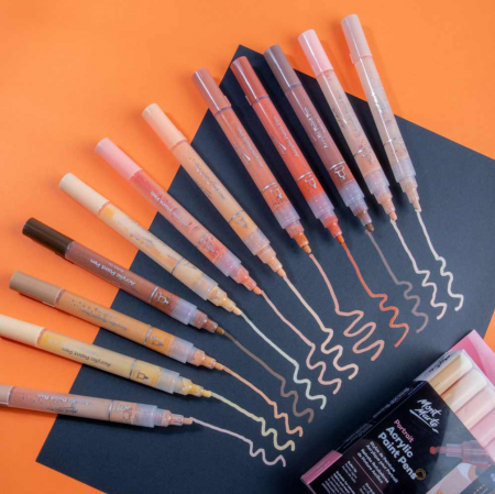 MPN0170 Markere acrilice portret vârf gros Mont Marte 12buc [5]