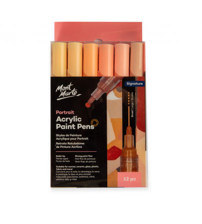 Markere - MPN0170 Markere acrilice portret vârf gros Mont Marte 12buc