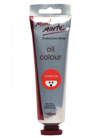 Culori ulei - MPO0007 Vopsea ulei Mont Marte 100ml - Vermillion