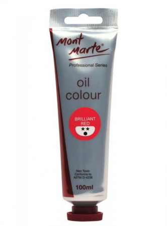 Culori ulei - MPO0008 Vopsea ulei Mont Marte 100ml - Rosu Briliant