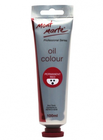 Culori ulei - MPO0010 Vopsea ulei Mont Marte 100ml - Rosu Permanent