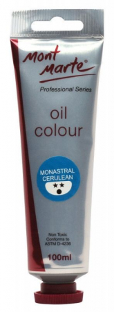 Professional Series Oil Paint - MPO0014 Vopsea ulei Mont Marte 100ml - Monastral Cerulean