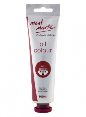 Culori ulei - MPO0045 Vopsea ulei Mont Marte 100ml - Rosu Ocru
