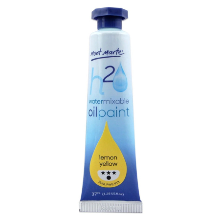 PICTURA - MPOW0004 – Vopsea ulei mixabilă cu apă Mont Marte 37 ml – Lemon Yellow
