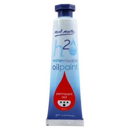 PICTURA - MPOW0012 Vopsea ulei mixabila cu apa Mont Marte 37 ml - Permanent Red