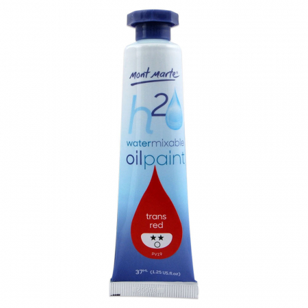 Culori ulei - MPOW0044 Vopsea ulei mixabilă Mont Marte 37 ml - Trans Red
