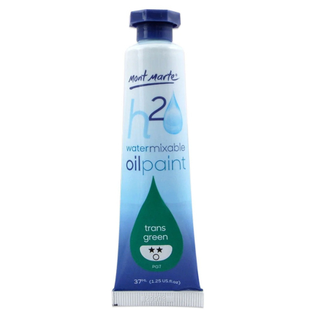 PICTURA - MPOW0047 Vopsea ulei mixabilǎ cu apǎ Mont Marte 37 ml - Trans Green