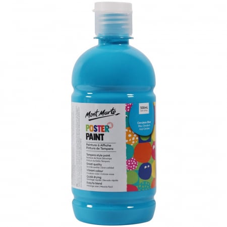 Culori tempera - MPST0004 Vopsea tempera Mont Marte 500 ml - Cerulean Blue
