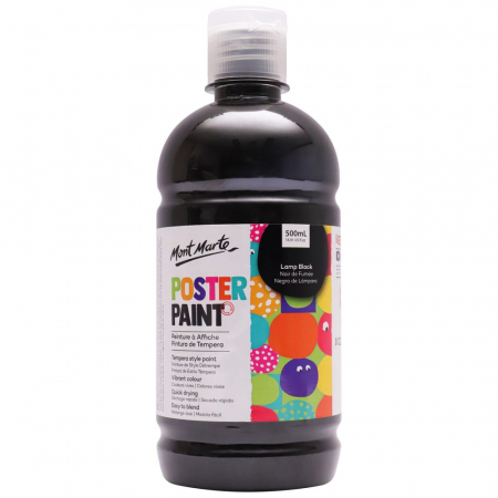 MPST0006 Vopsea tempera Mont Marte 500 ml - Lamp Black [0]