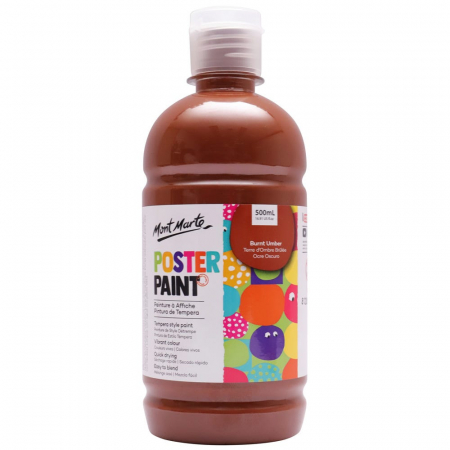Culori tempera - MPST0009 Vopsea tempera Mont Marte 500 ml - Burnt Umber