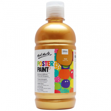 Culori tempera - MPST0011 Vopsea tempera Mont Marte 500 ml - Gold