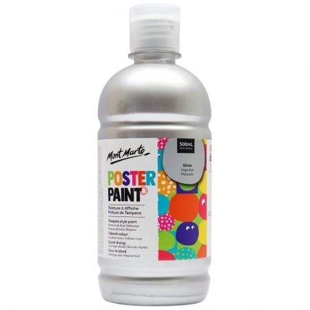 Culori tempera - MPST0012 Vopsea tempera Mont Marte 500 ml - Silver