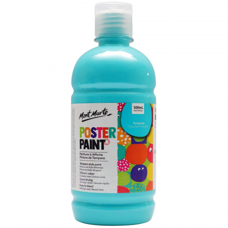 Culori tempera - MPST0016 Vopsea tempera Mont Marte 500 ml - Turquoise