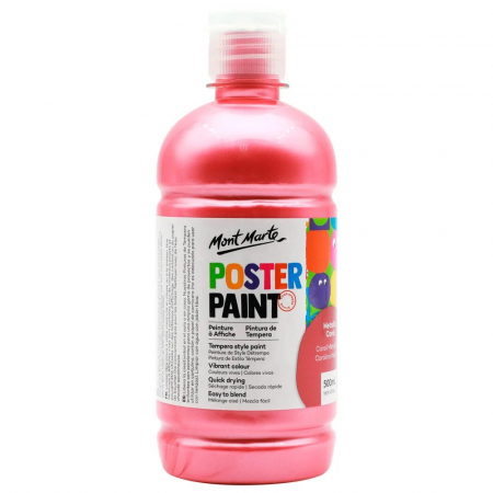 Culori tempera - MPST3002 Vopsea Tempera Mont Marte 500ml - Metallic Coral