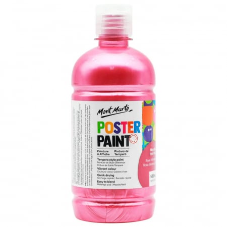 Culori tempera - MPST3003 Vopsea Tempera Mont Marte 500ml - Metallic Hot Pink