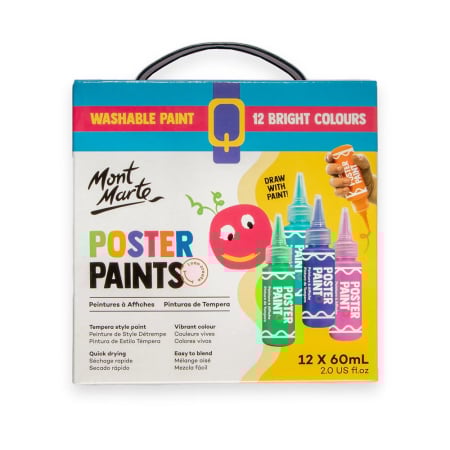 Culori tempera - MPST6004 Vopsea tempera Mont Marte 12buc x 60ml