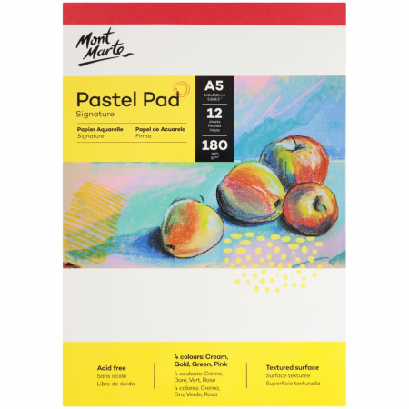 Caiete schite - MSB0053 Bloc pastel 4 culori Mont Marte A5 190gr 12file