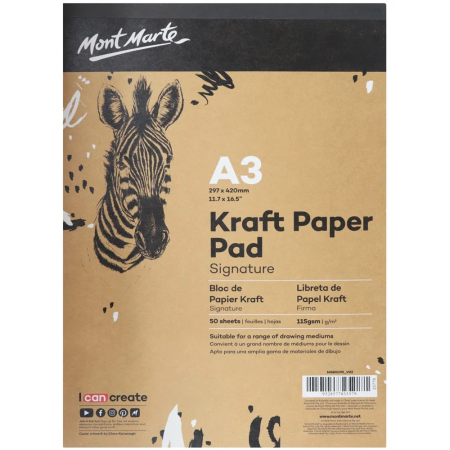 Promotie - MSB0095 Bloc hârtie kraft A3 50 coli Mont Marte 115g