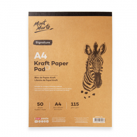 Blocuri desen - MSB0096 Caiet schițe Mont Marte A4 50 coli kraft 115G