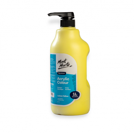 Signature Acrylic  1l - MSCH0102 Vopsea acrilică  Mont Marte 1L - Lemon Yellow