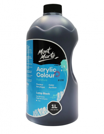 Signature Acrylic  1l - MSCH0110 Vopsea acrilică Mont Marte Signature 1L Lamp Black