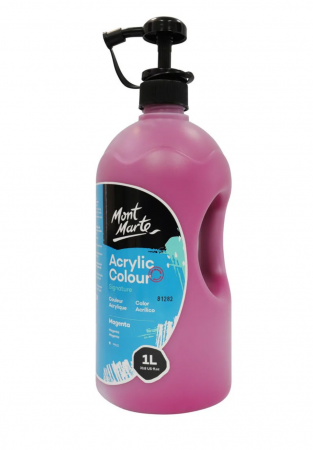 Culori acrilice - Vopsea acrilic Mont Marte 1L - Magenta
