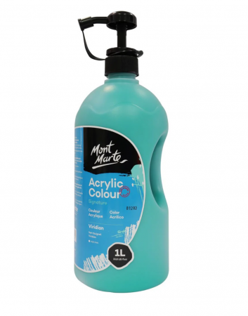 Culori acrilice - Vopsea acrilica Mont Marte Signature 1L - Viridian