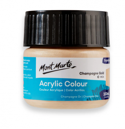 Culori acrilice - Vopsea acrilica Mont Marte 100ml - Champagne Gold