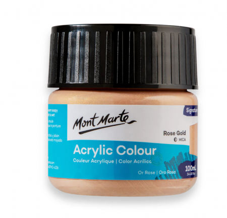 Culori acrilice - Vopsea acrilica Mont Marte 100ml - Rose Gold