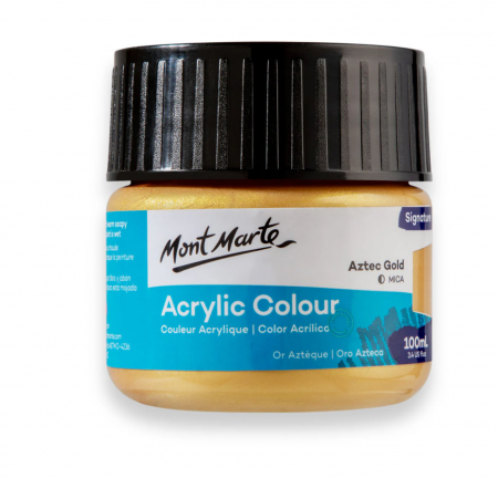PICTURA SI GRAFICA - MSCH1095 Vopsea acrilică Mont Marte 100ml - Aztec Gold