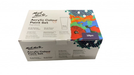 Seturi de vopsele - MSCH1875 Set vopsea acrilică Mont Marte 18x75ml