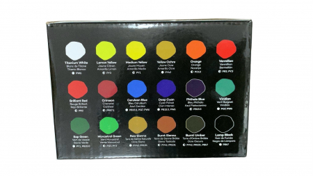 MSCH1875 Set vopsea acrilică Mont Marte 18x75ml [6]