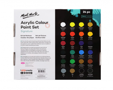 MSCH2436 Set vopsea acrilică Mont Marte 24 bucx36ml [4]