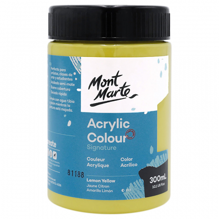PICTURA SI GRAFICA - MSCH3002 Vopsea acrilică Mont Marte Studio 300ml- Lemon Yellow