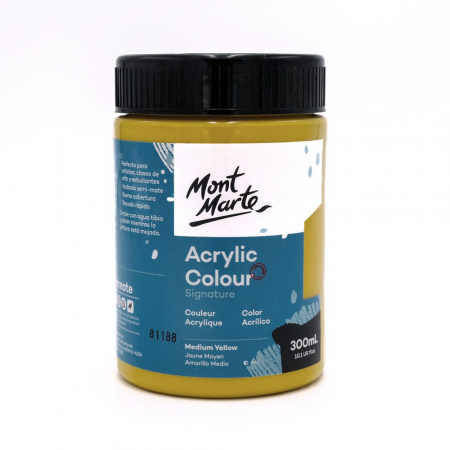 PICTURA SI GRAFICA - MSCH3004 Vopsea acrilică Mont Marte Studio300ml - Medium Yellow