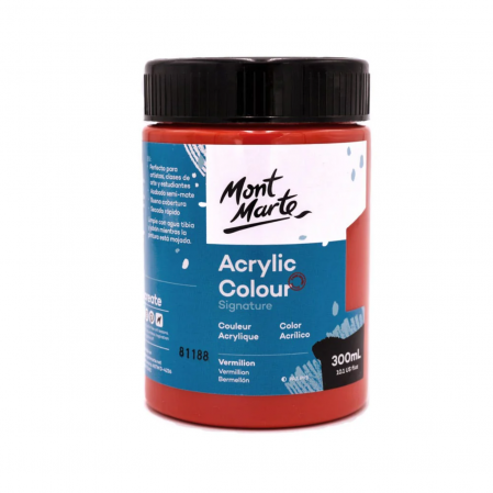 PICTURA SI GRAFICA - MSCH3009 Vopsea acrilică Mont Marte Studio 300ml- Vermillion