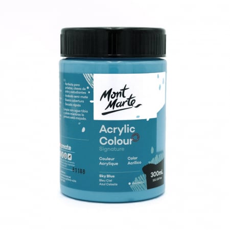 PICTURA SI GRAFICA - MSCH3016 Vopsea acrilică Mont Marte Studio 300ml - Sky Blue
