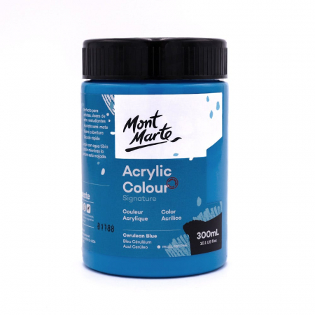 PICTURA SI GRAFICA - MSCH3017 Vopsea acrilică Mont Marte Studio 300ml - Cerulean Blue