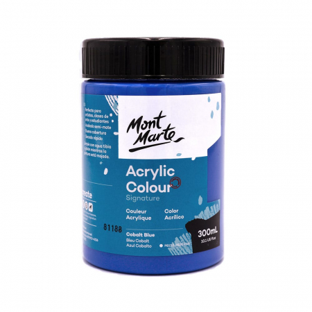 PICTURA SI GRAFICA - MSCH3018 Vopsea acrilică Mont Marte Studio 300ml - Cobalt Blue