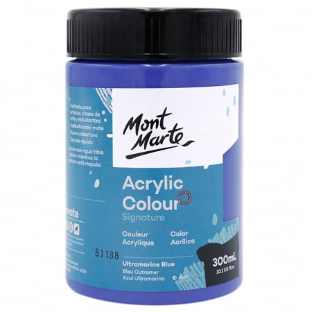 PICTURA SI GRAFICA - MSCH3019 Vopsea acrilică Mont Marte Studio 300ml - Ultramarine Blue