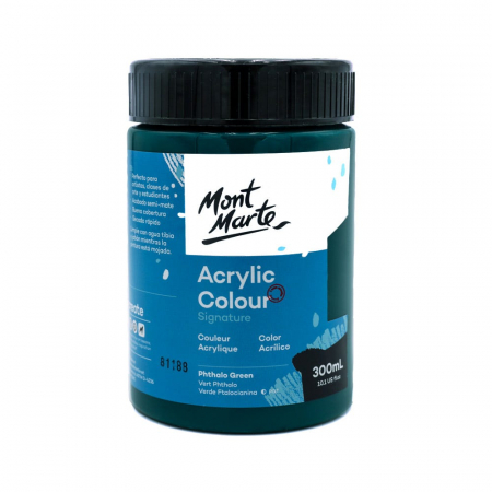 Studio Acrylic  300 ml - MSCH3024 Vopsea acrilică Mont Marte Studio 300ml - Phthalo Green