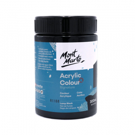 PICTURA SI GRAFICA - MSCH3032 Vopsea acrilică Mont Marte Studio 300ml - Lamp Black