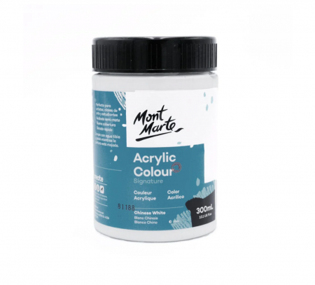 PICTURA SI GRAFICA - MSCH3052 Vopsea acrilică Mont Marte Studio 300ml- Chinese White