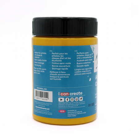 MSCH3053 Vopsea acrilică Mont Marte Studio 300ml - Yellow Deep [1]