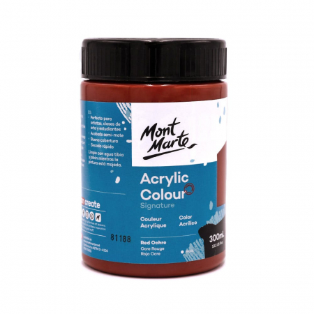 Culori acrilice - MSCH3056 Vopsea acrilică Mont Marte Studio 300ml - Red Ochre
